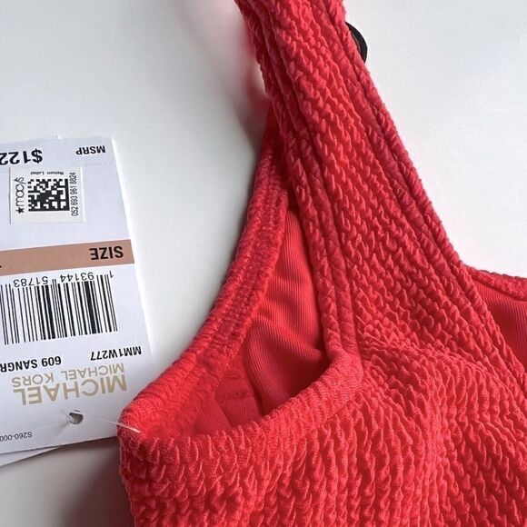 Michael Kors Logo Underwire One-Piece Women's Swimsuit,New size sangria 8 - Picture 7 of 10